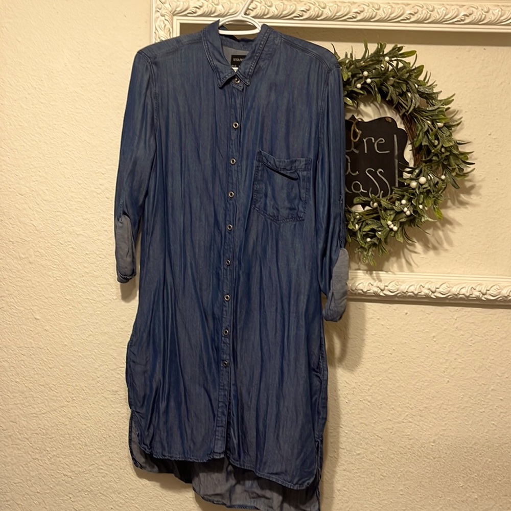 Poison Mushroom light denim dress.